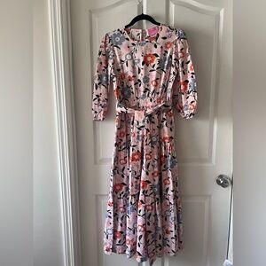 Kate Spade Pink Floral Long Sleeve Dress